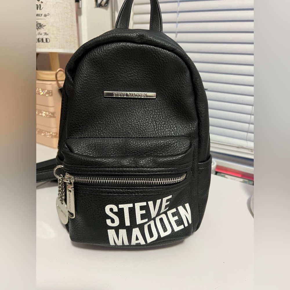 Steve Madden Black Small Backpack